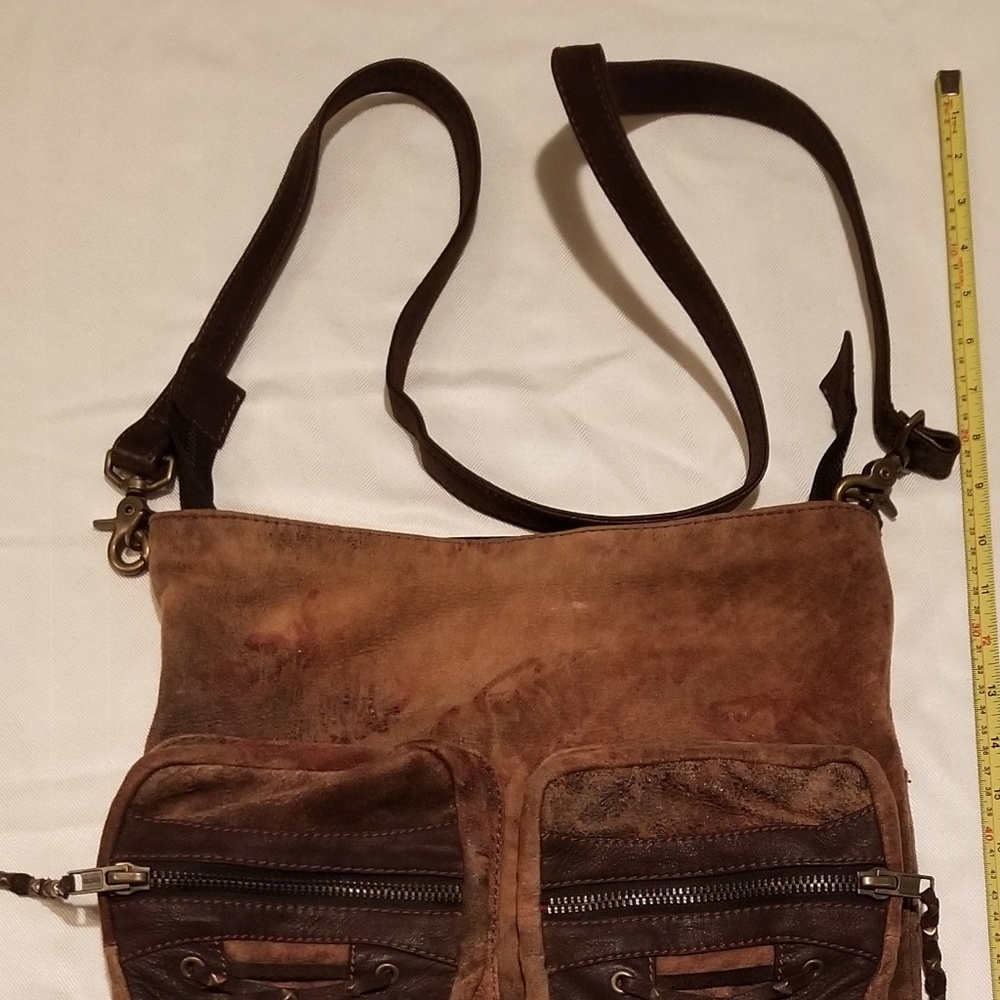 Brown Suede Shoulder Bag by Kettle Black
